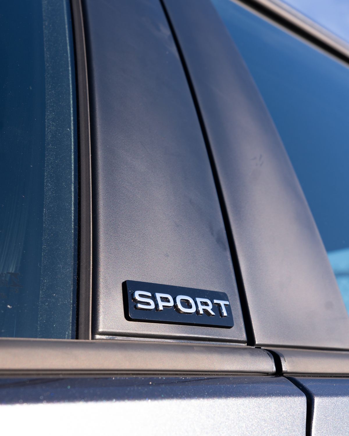 The Sport badge on the Jetta's pillar