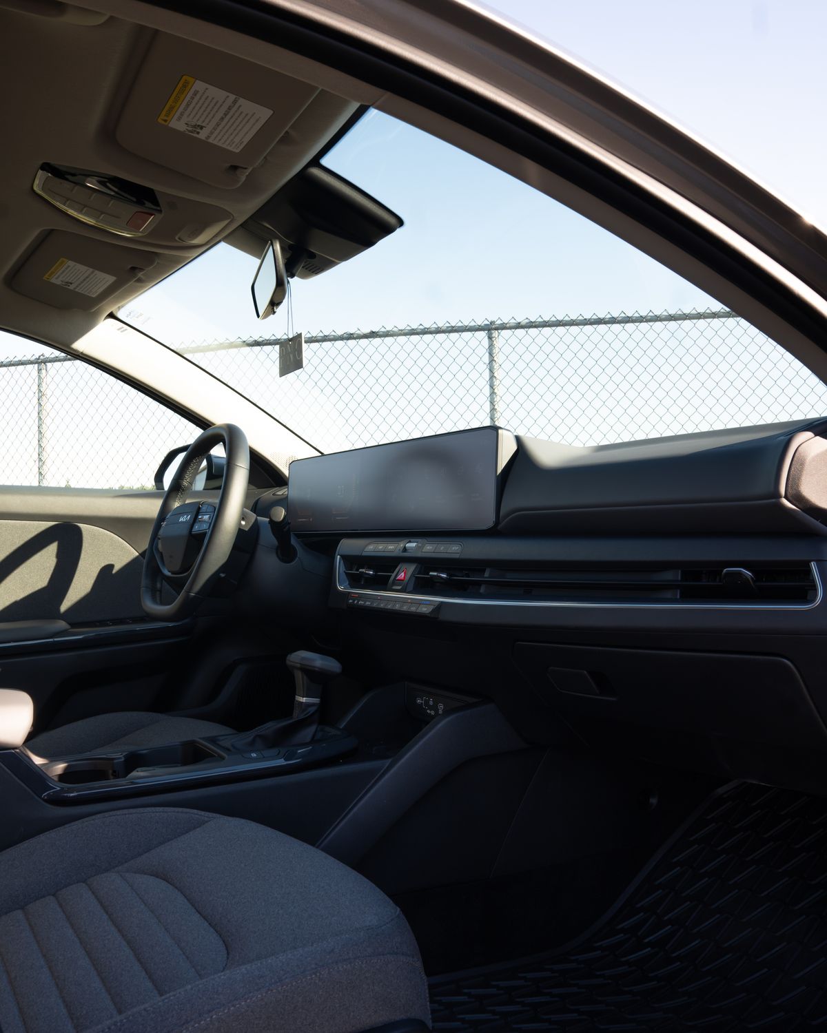 The K4's dashboard through the passenger door