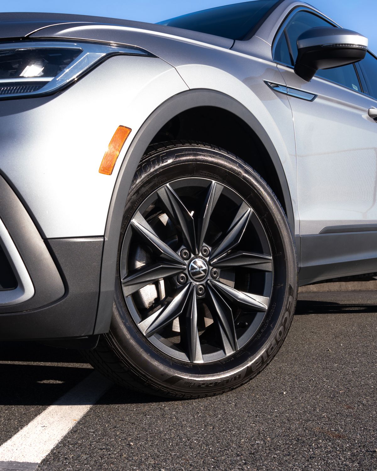 The Tiguan's alloy wheel