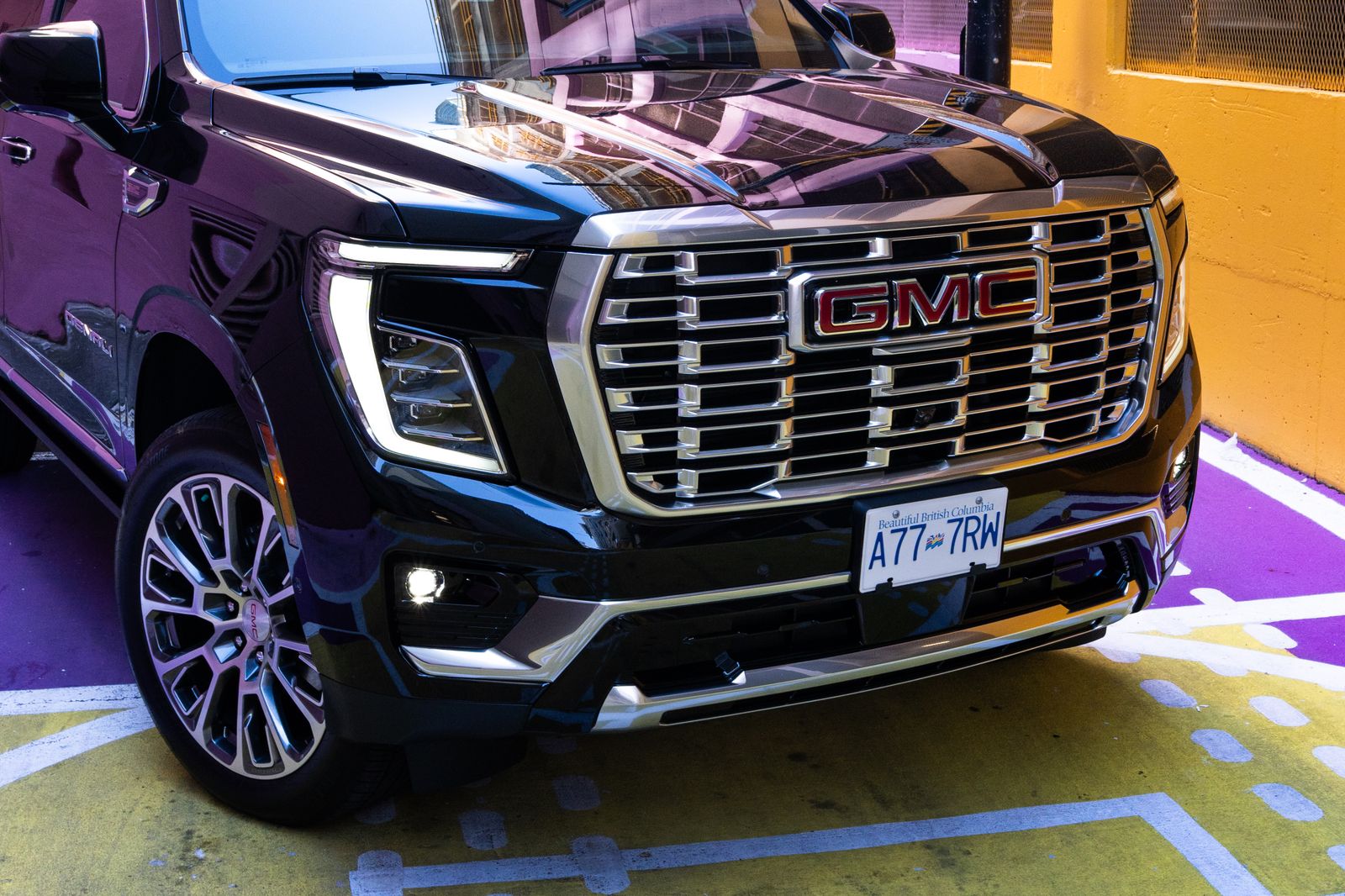 The Yukon Denali's chrome grille