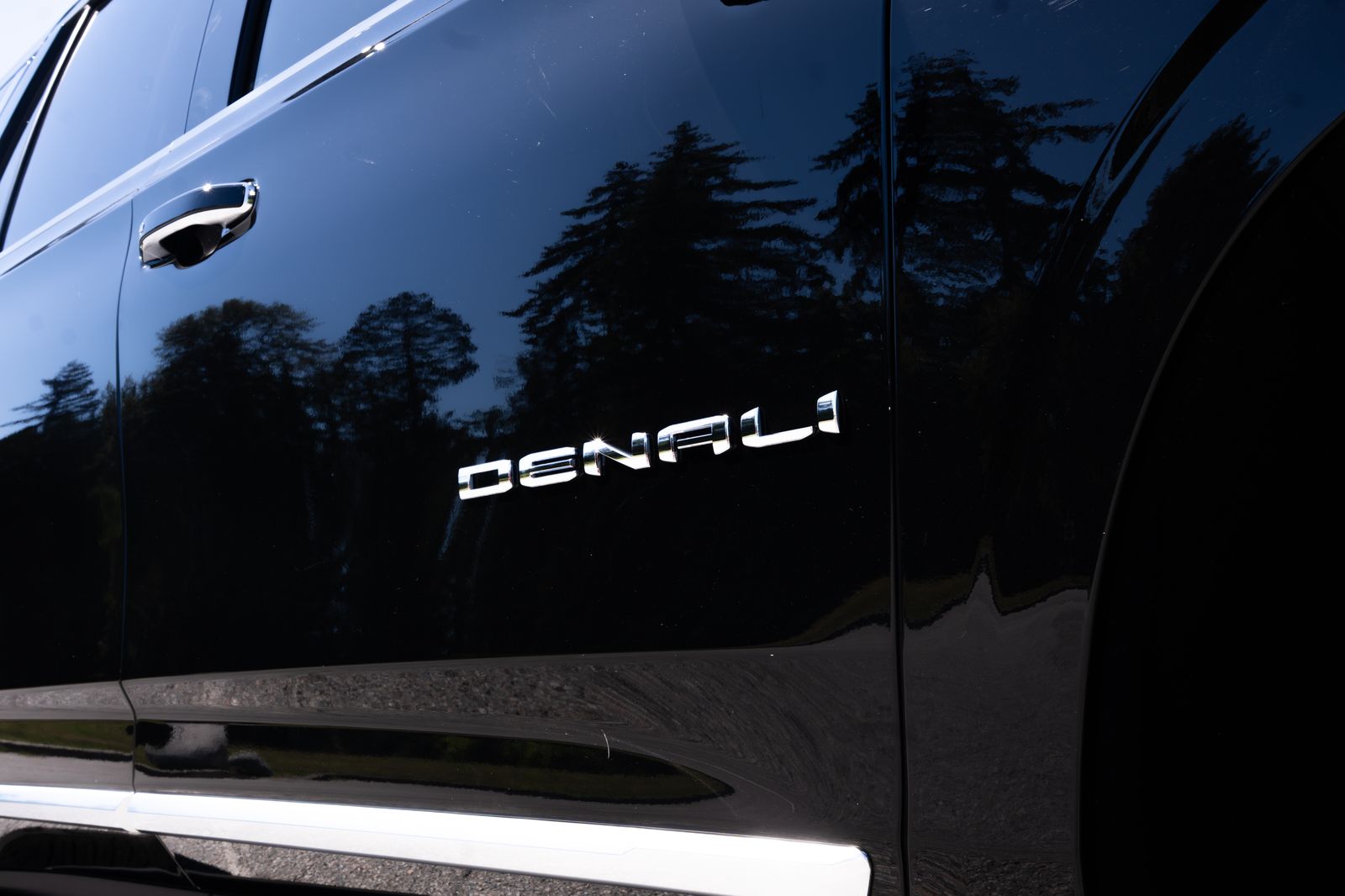 The Denali badge on the door