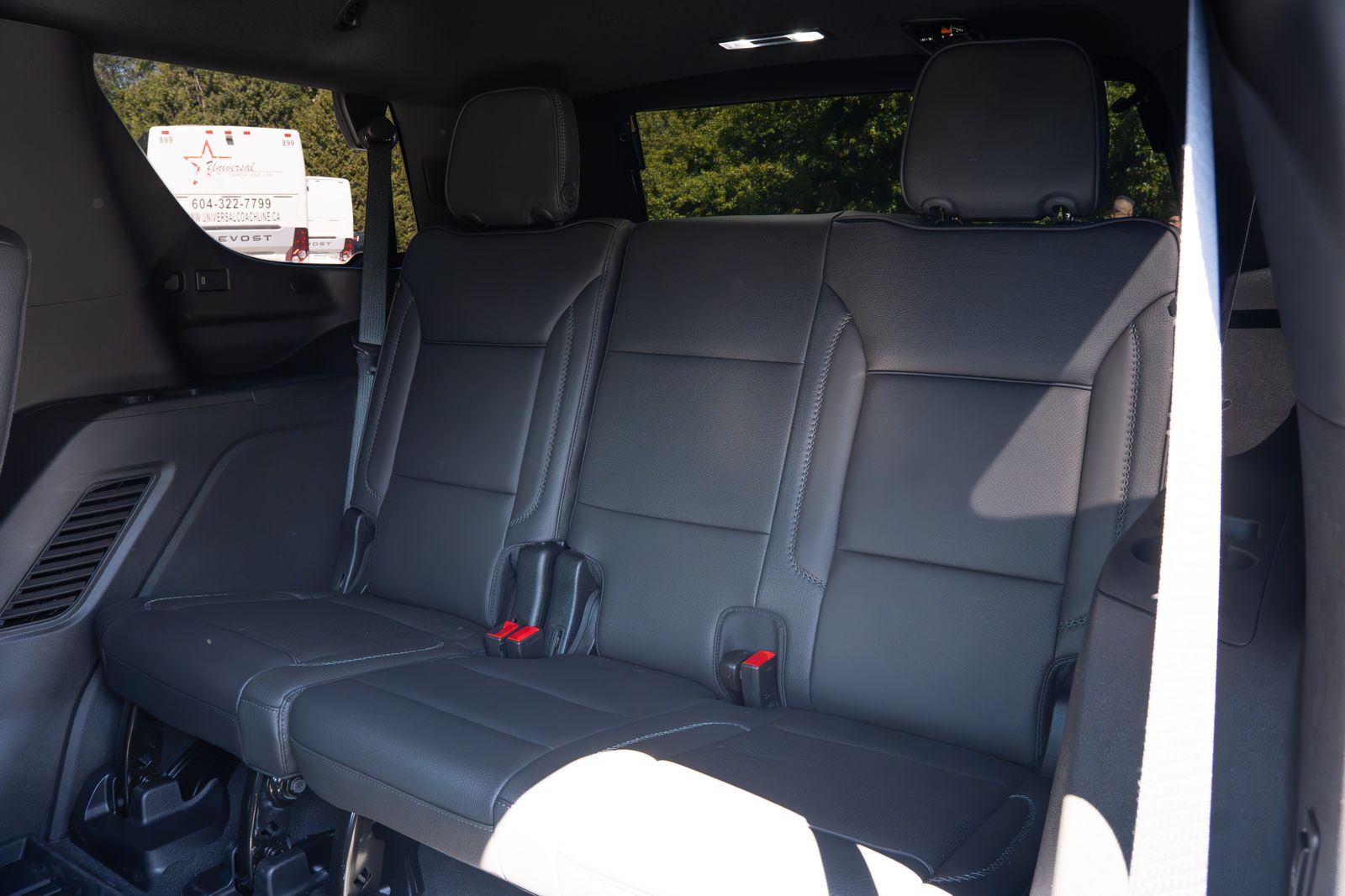 The Yukon Denali's third-row bench
